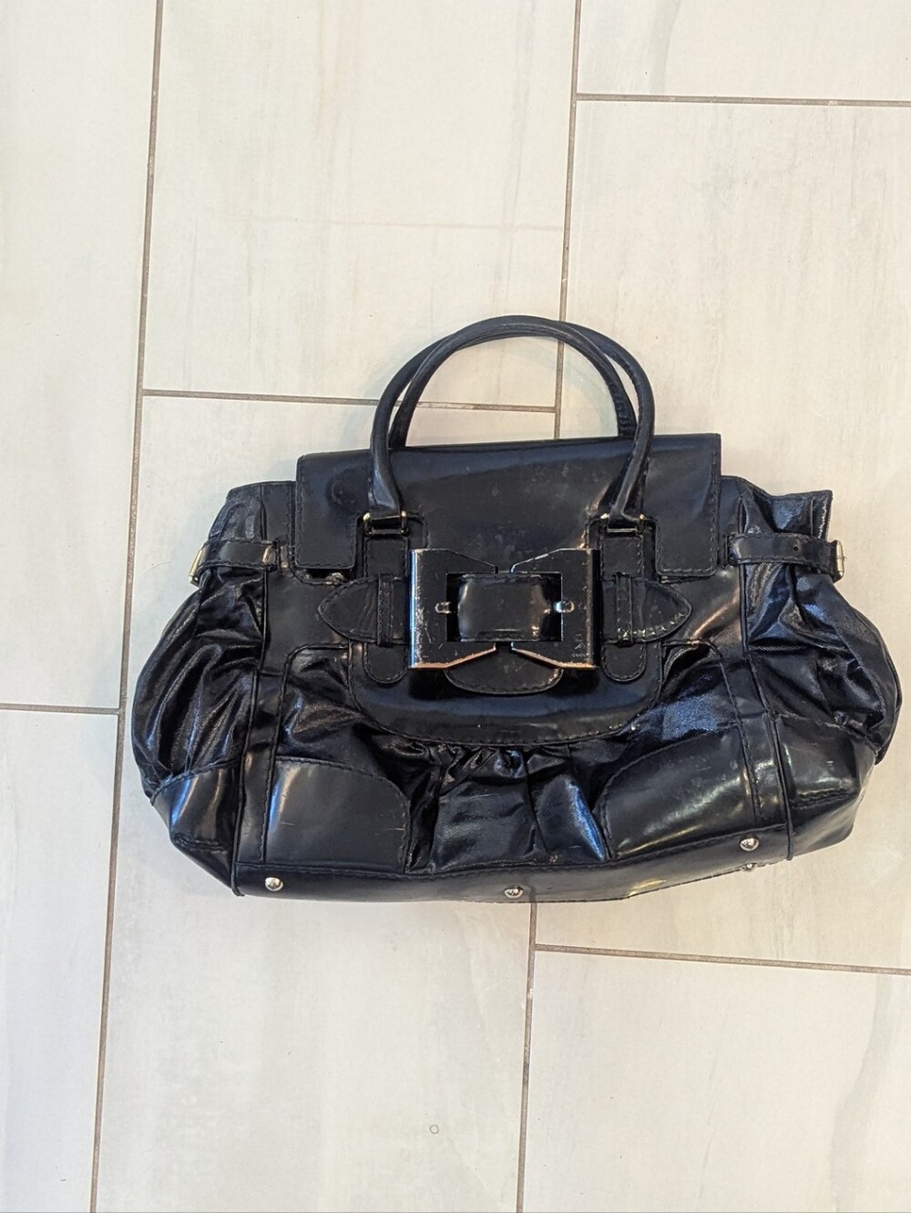 Classic Black Womens Leather Satchel - Functional Everyday Bag